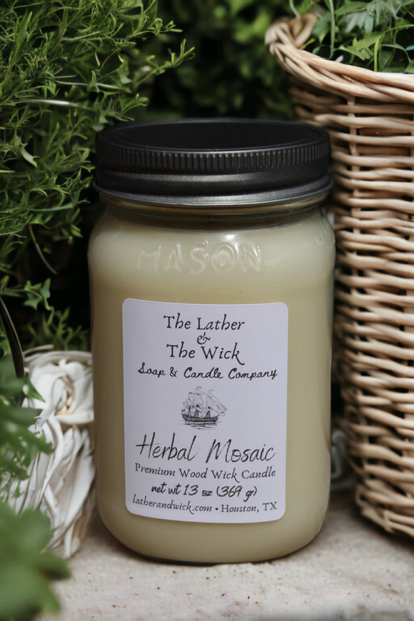 Herbal Mosaic - Wood Wick Soy Candle