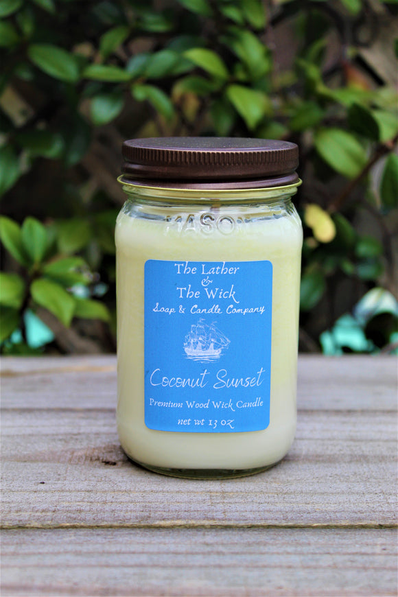 Coconut Sunset - Wood Wick Soy Candle